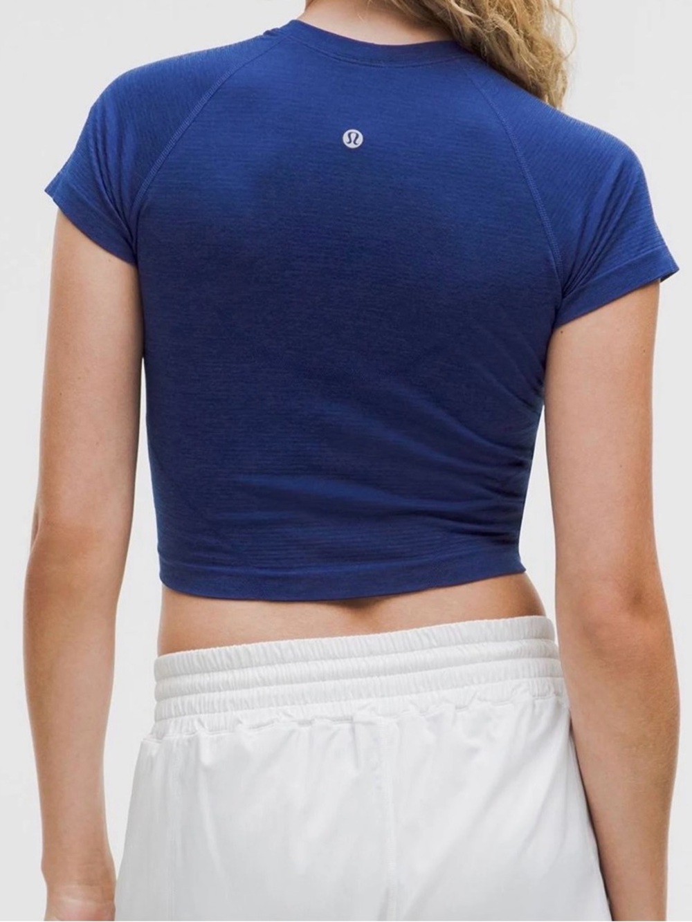 lululemon athletica Larkspur swiftly tech crop size 2